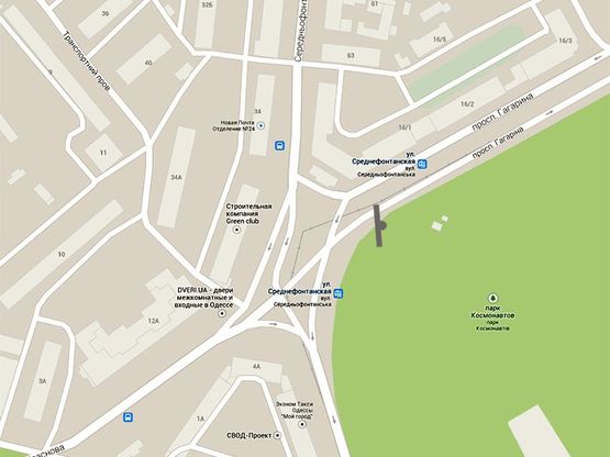 Схема рекламной плоскости по адресу Гагарина пр-т - пл.Среднефонтанская