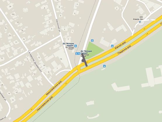 Схема рекламной плоскости по адресу Николаевская дор.- пр-т Добровольского***