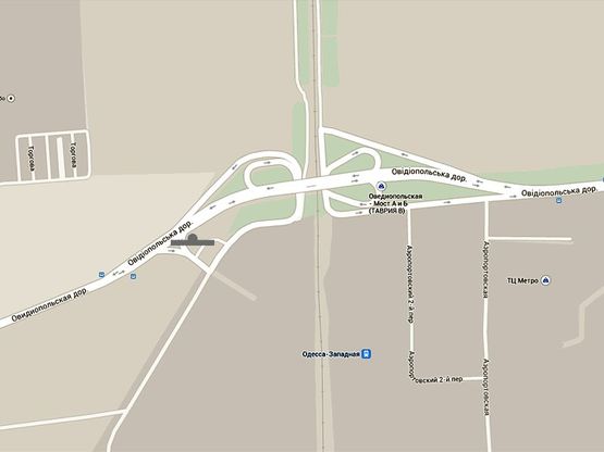 Схема рекламної площини за адресою Овидиопольское шоссе-Промрынок "7 км"