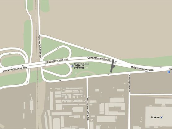 Схема рекламної площини за адресою Овидиопольское шоссе- " Эпицентр" ГУСАК