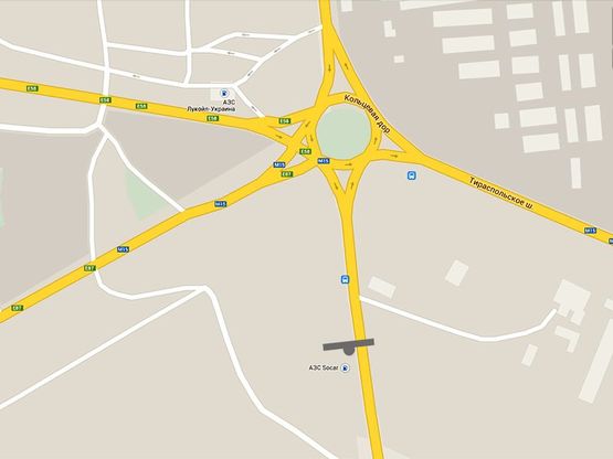 Схема рекламной плоскости по адресу Окружная дор- 2 Столба (АЗС " Sacar)