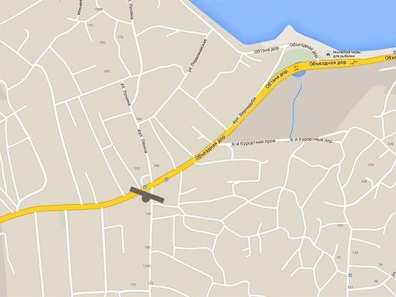 Схема рекламної площини за адресою Окружная дорога - пос. Усатово (слева)