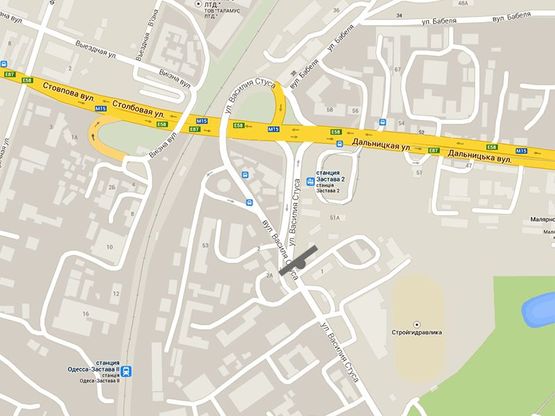 Схема рекламної площини за адресою Стуса - 2-я Застава Схема рекламної площини за адресою Стуса - 2-я Застава