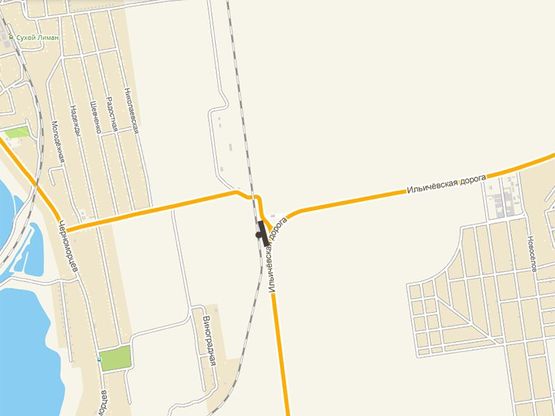 Схема рекламной плоскости по адресу Сухой лиман(поселок)- ЖД переезд