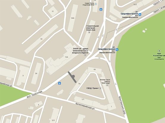 Схема рекламной плоскости по адресу Среднефонтанская пл. левый