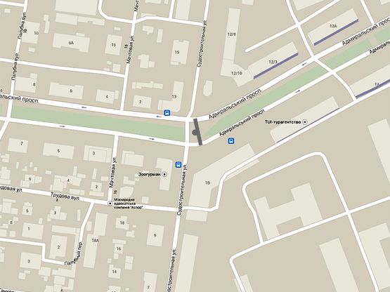 Схема рекламной плоскости по адресу Адмиральский пр-т- ул.Судостроительная