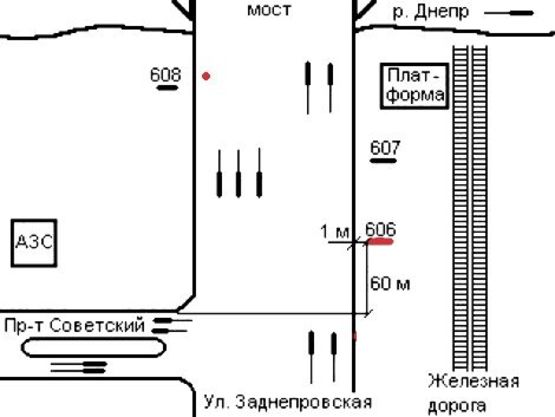 Схема рекламной плоскости по адресу 040_Запорожье_Заднепровская / пр. Инженера Преображенского, выезд с моста Преображенского Схема рекламной плоскости по адресу 040_Запорожье_Заднепровская / пр. Инженера Преображенского, выезд с моста Преображенского