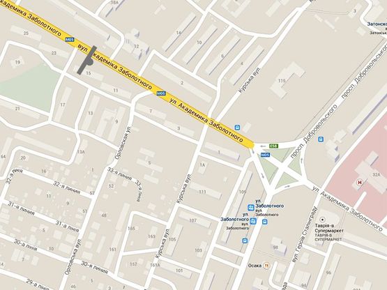 Схема рекламной плоскости по адресу Заболотного-15 Схема рекламной плоскости по адресу Заболотного-15