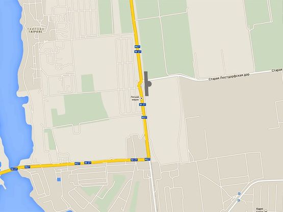 Схема рекламной плоскости по адресу Ильичевск-Одесса - поворот в Черноморку