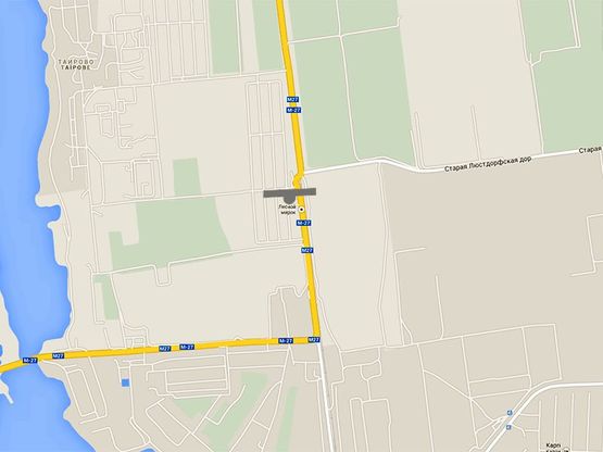 Схема рекламной плоскости по адресу Ильичевск-Одесса ( "Ваш сад")