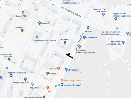 Схема рекламной плоскости по адресу Сахарова,44