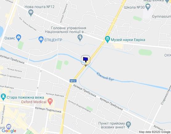 Схема рекламной плоскости по адресу вул. Свободи (навп Палацу творчості перед мост)