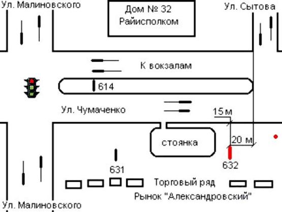 Схема рекламної площини за адресою 067_Запорожье_Александровский рынок-ул.Чумаченко/ ул.Малиновского-2.2