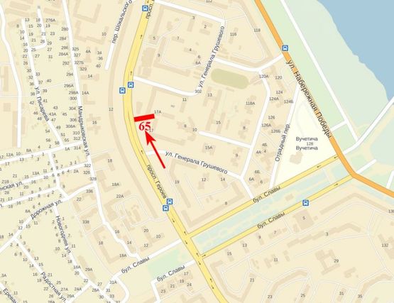 Схема рекламної площини за адресою пр-т Героїв - бульвар Слави (в центр) Схема рекламної площини за адресою пр-т Героїв - бульвар Слави (в центр)