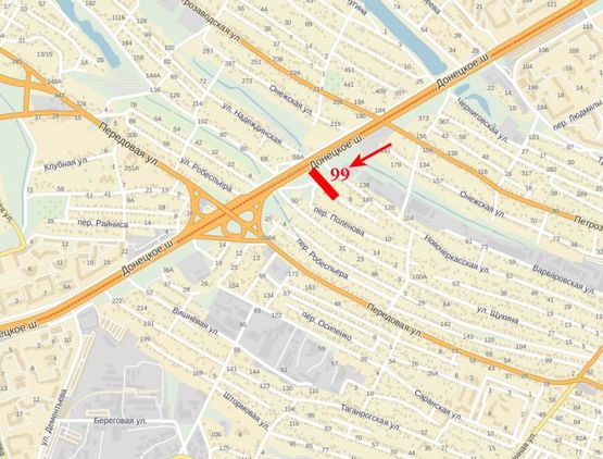 Схема рекламной плоскости по адресу Донецьке шосе, навпроти магазину "Ясень" Схема рекламной плоскости по адресу Донецьке шосе, навпроти магазину "Ясень"