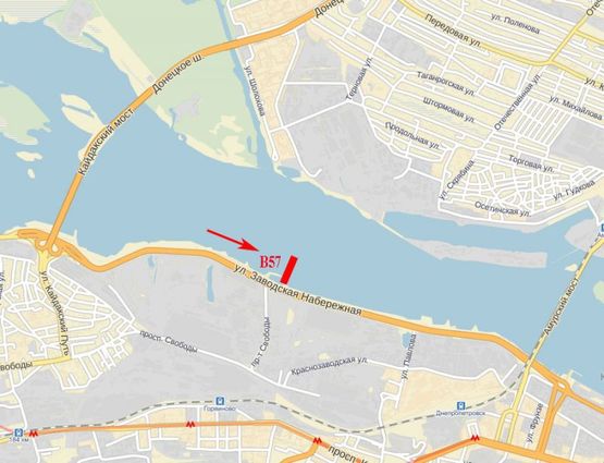 Схема рекламної площини за адресою Набережна Заводська, навпроти СТАНа 550 (в центр) Схема рекламної площини за адресою Набережна Заводська, навпроти СТАНа 550 (в центр)