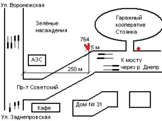 Схема рекламной плоскости по адресу 088_Запорожье_пр. Инженера Преображенского, поворот
