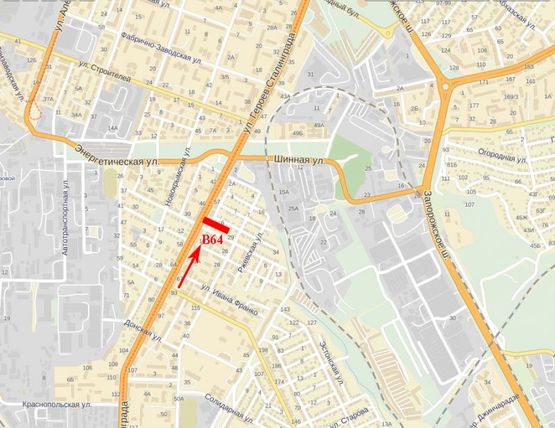 Схема рекламной плоскости по адресу пр-т Б. Хмельницького, 61, біля зупинки громадського транспорту Схема рекламной плоскости по адресу пр-т Б. Хмельницького, 61, біля зупинки громадського транспорту