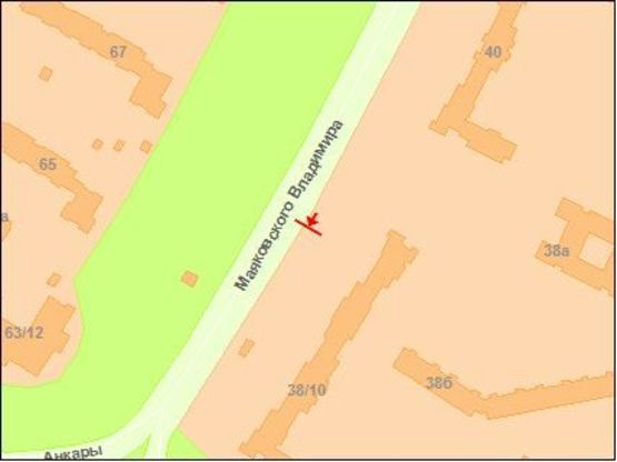 Схема рекламной плоскости по адресу Маяковского пр., 38 Схема рекламной плоскости по адресу Маяковского пр., 38