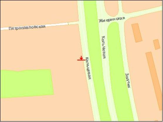 Схема рекламной плоскости по адресу Б. Окружная, 2 АЗС КЛО за БИЛЛОЙ А низ