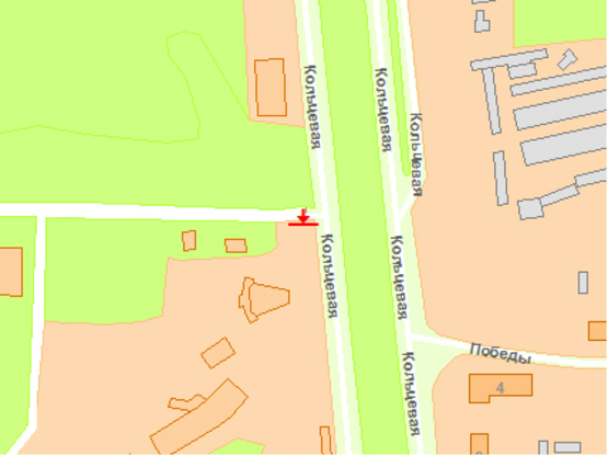 Схема рекламної площини за адресою Б. Окружная, перед рестораном "Сим-Сим"