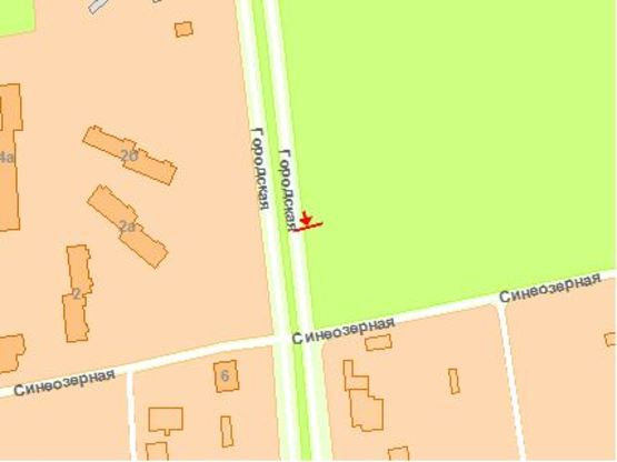 Схема рекламної площини за адресою Палладіна пр. - ул. Синеозерная, 2 б напротив