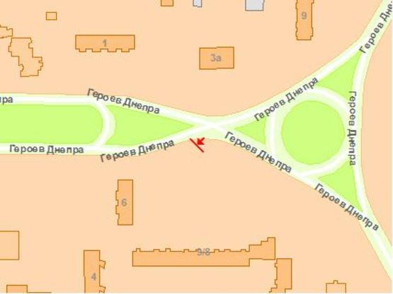 Схема рекламної площини за адресою Зoї Гайдай пр.,9-8