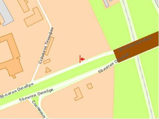 Схема рекламной плоскости по адресу Леся Курбаса пр. -Т.Стрoкача ул. 7 (ст. Борщаговка)