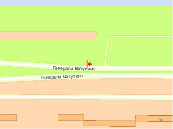 Схема рекламной плоскости по адресу Генерала Ватутина пр. 24 напротив