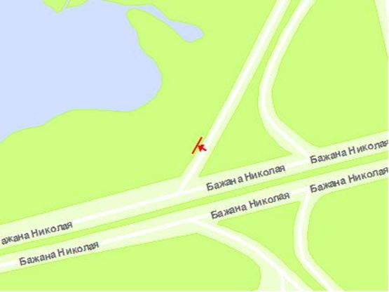 Схема рекламной плоскости по адресу Днепровская набережная заезд на Бажана пр.