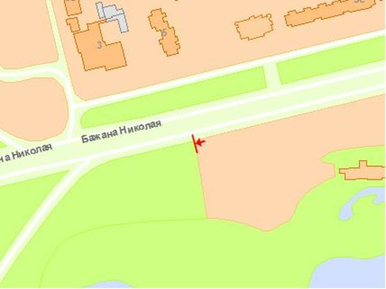 Схема рекламної площини за адресою Бажана пр. 5 в центр