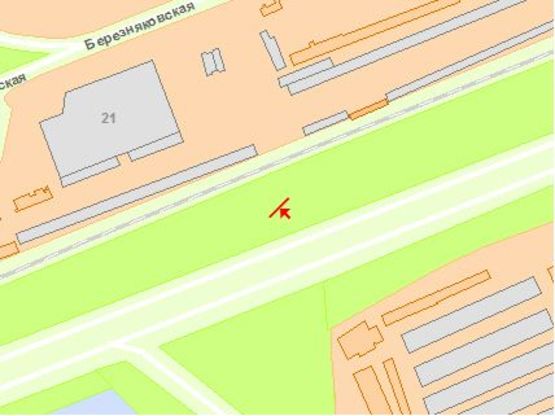 Схема рекламной плоскости по адресу Дарницкий мост  - ул. Сортировочная в центр