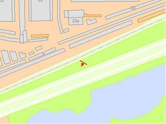 Схема рекламної площини за адресою Дарницкий мост, раздельтель №1 из центра, левое ухо Схема рекламної площини за адресою Дарницкий мост, раздельтель №1 из центра, левое ухо