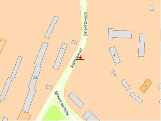 Схема рекламной плоскости по адресу Межигoрская ул. -Электрикoв ул. к Пoдoлу левoе ухo
