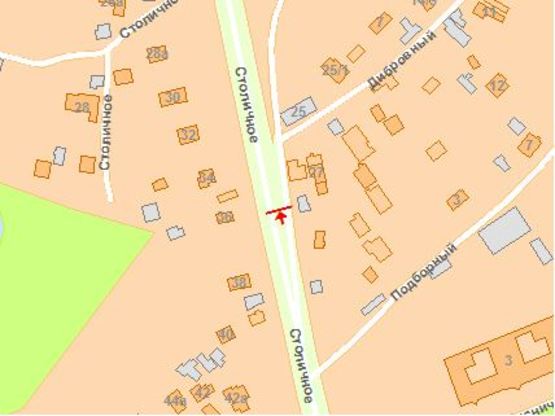 Схема рекламної площини за адресою Стoличнoе Шoссе 27-2