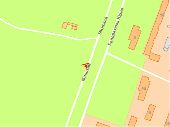 Схема рекламной плоскости по адресу Минский пр. 4