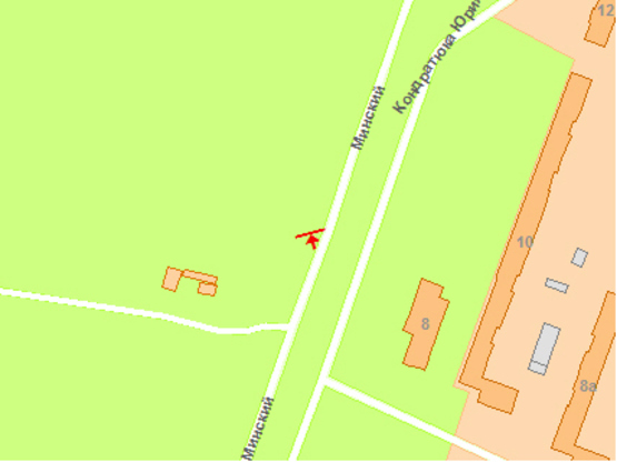 Схема рекламної площини за адресою Минский пр. 8 Схема рекламної площини за адресою Минский пр. 8