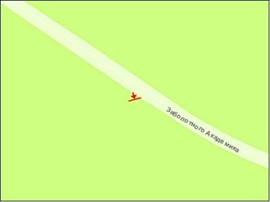 Схема рекламной плоскости по адресу Заболотного ул., 1360м от ул. Ак. Лебедева в бік Столичного шосе Схема рекламной плоскости по адресу Заболотного ул., 1360м от ул. Ак. Лебедева в бік Столичного шосе