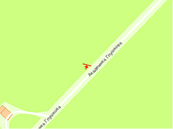 Схема рекламной плоскости по адресу Глушкова пр., 40