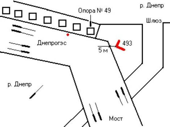 Схема рекламної площини за адресою 320_Запорожье_ДНЕПОРГЭС