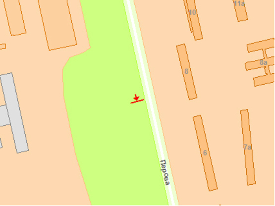 Схема рекламної площини за адресою Перoва бул., 350м oт ул. А. Навoи