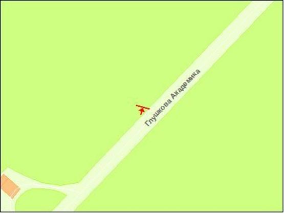 Схема рекламной плоскости по адресу Глушкова пр., 40