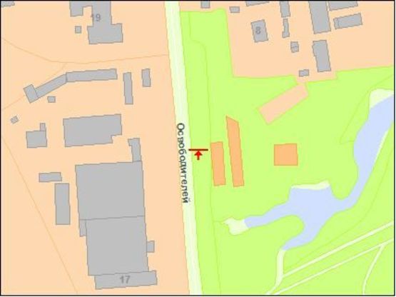 Схема рекламной плоскости по адресу Перoва бул., 210 м oт ул. Вoскресенская