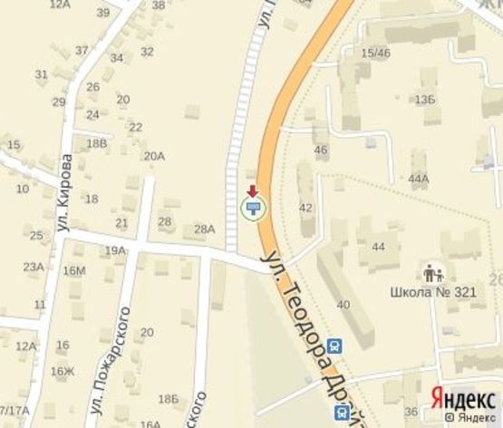 Схема рекламной плоскости по адресу Гарматная ул. -  Вацлава Гавела бул. (ЗАГС Соломенского рай-на)