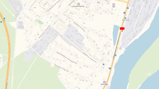 Схема рекламної площини за адресою Ул. Набережная, 1200 м. после стелы "Вышгород"