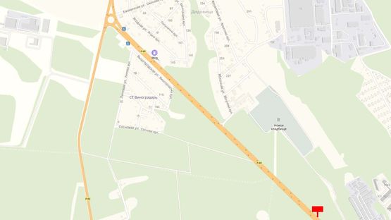 Схема рекламної площини за адресою 2700 м. после поворота трассы Р-02 на трассу Р-69, в направлении ул. Богатырской, г. Киев, справа