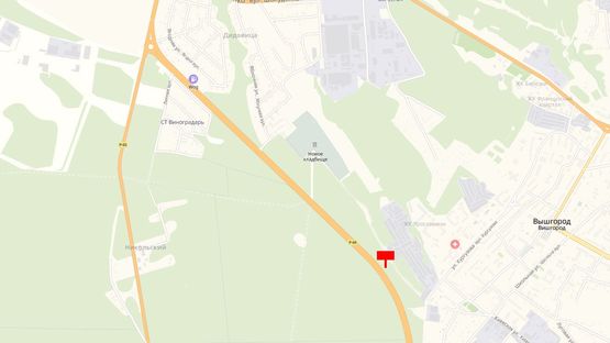 Схема рекламной плоскости по адресу Трасса Р-69, 350 м. от дорожного знака "Вышгород" в направлении трассы Р-02 (с. Новые Петровцы)