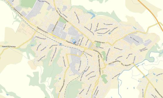 Схема рекламной плоскости по адресу Лубны/ ул.Советская  99