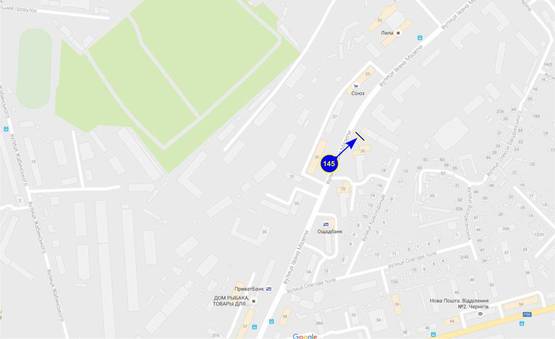 Схема рекламной плоскости по адресу ул. Ивана Мазепы 18 Схема рекламной плоскости по адресу ул. Ивана Мазепы 18