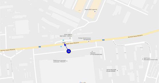 Схема рекламної площини за адресою ул. Щорса (ост. Чексил) (левый) Схема рекламної площини за адресою ул. Щорса (ост. Чексил) (левый)